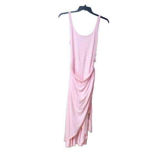 And Now This Trendy Plus Size Side-Tie Midi Dress, Candy Pink, Sz. OX - Picture 2 of 9